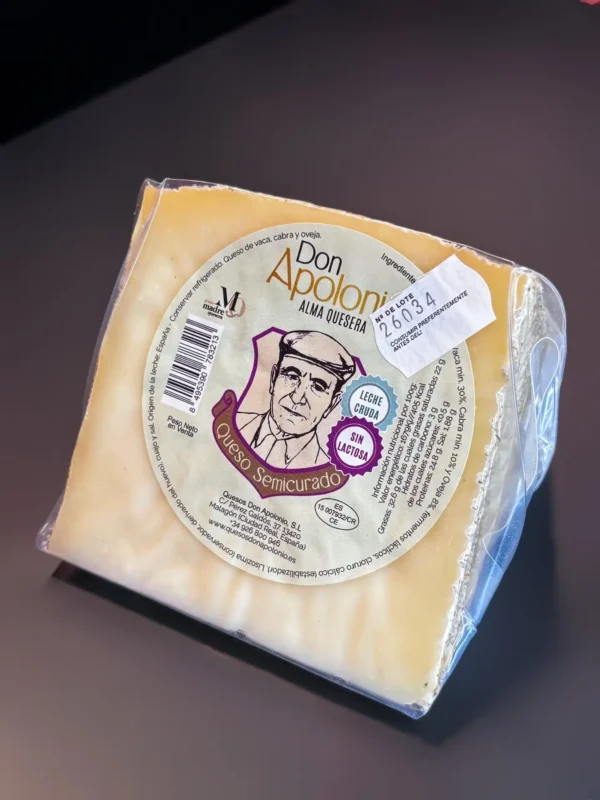 QUESO MEZCLA SEMICURADO SIN LACTOSA DON APOLONIO